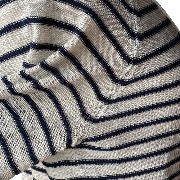 BROCHU WALKER V Neck Button Up Striped Cardigan Sweater Size Medium - Picture 7 of 11